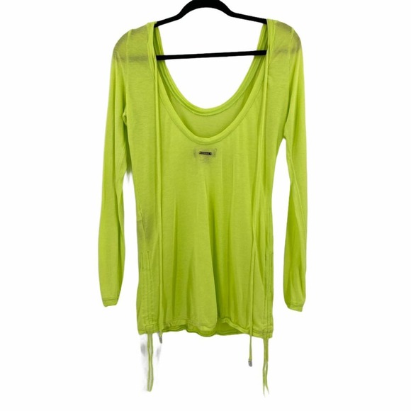 NEW Koral Lime Green Yellow Cool Down Top - Picture 4 of 13
